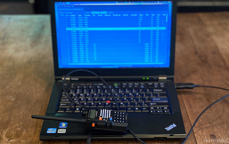 Programming a GMRS radio from a computer
